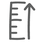 Ruler icon with an arrow pointing up to indicate growth. 
