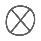 Symbol eines X in einem Kreis