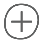 Icono del signo más con un círculo alrededor. 