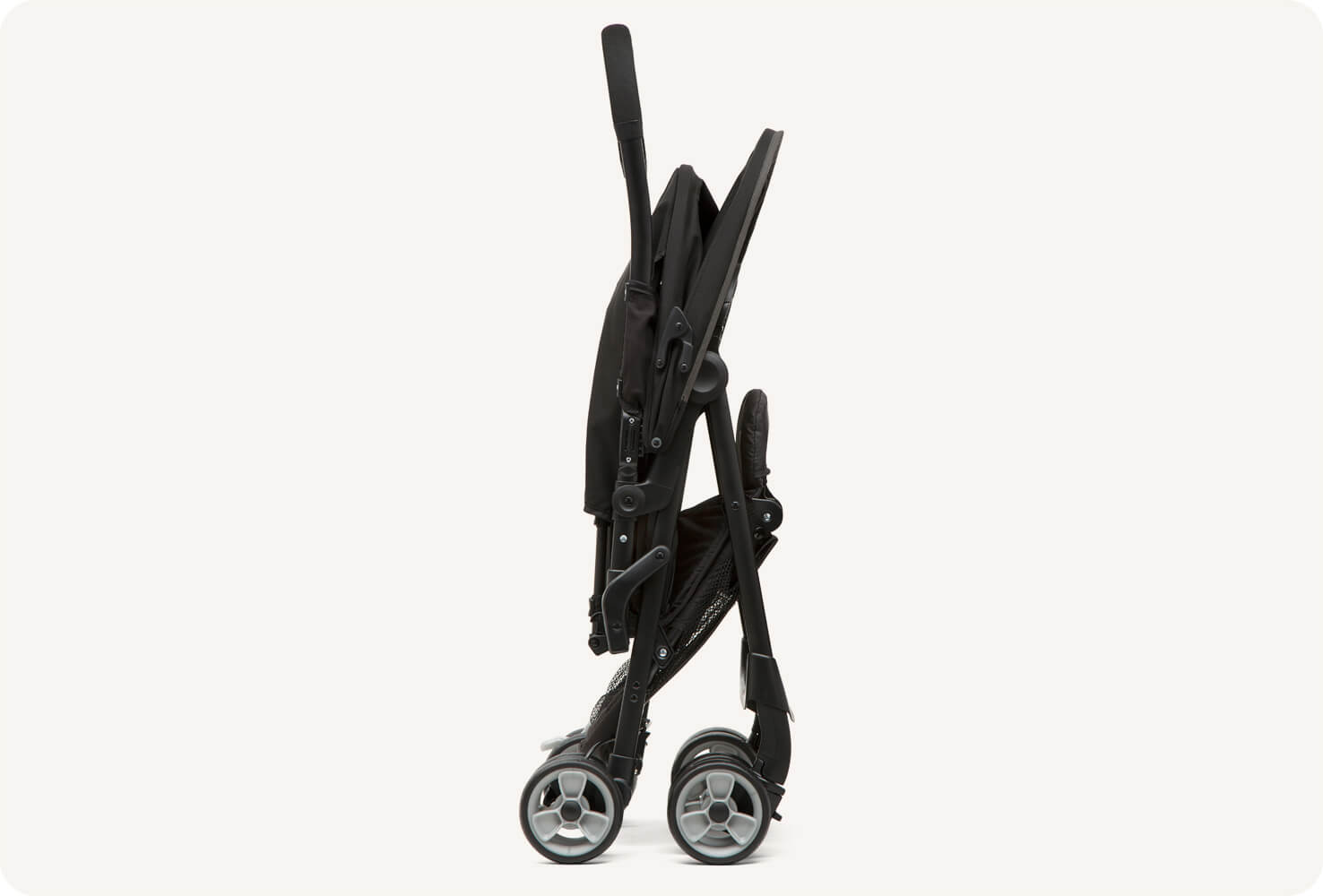  Joie i-Juva travel system pushchair in black folded.