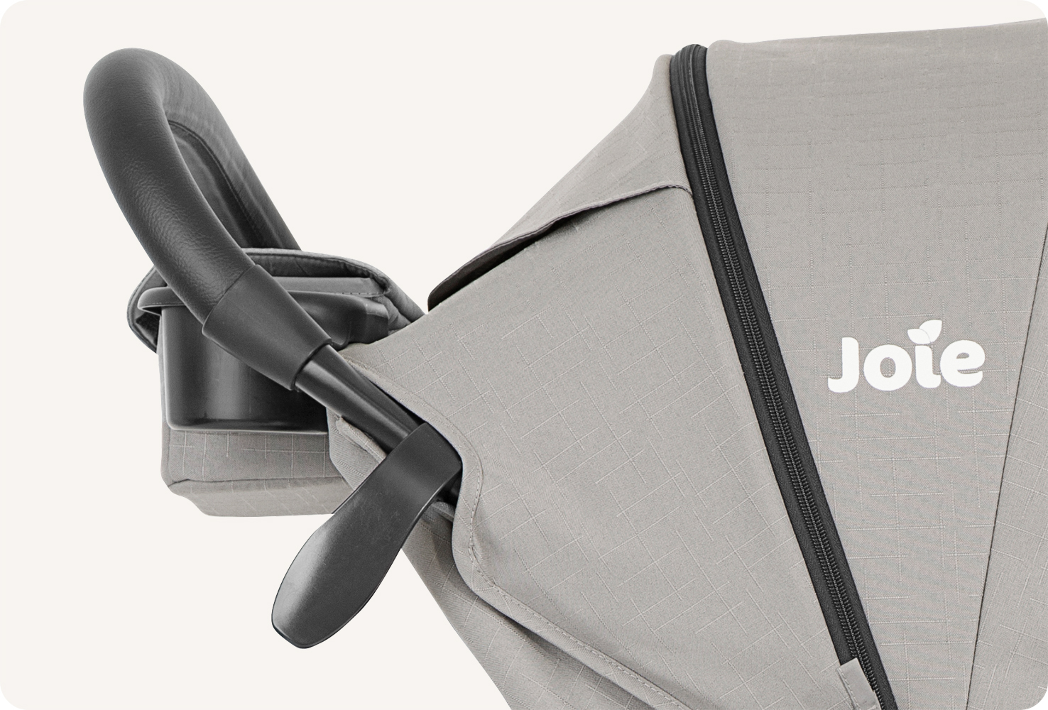  Joie litetrax pro air stroller in gray close-up of parent tray 